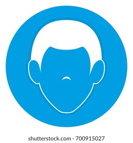 young man head avatar character