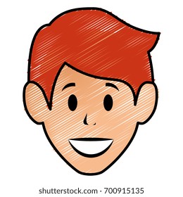 young man head avatar character