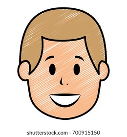 young man head avatar character