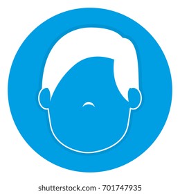young man head avatar character
