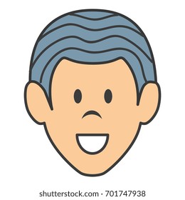 young man head avatar character