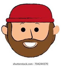 young man head avatar character