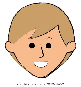 young man head avatar character