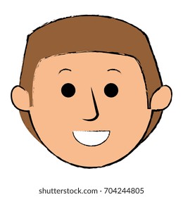 young man head avatar character