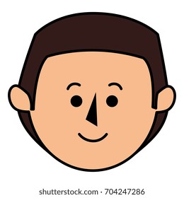 young man head avatar character