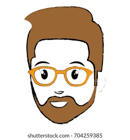 young man head avatar character