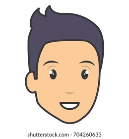 young man head avatar character