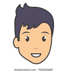 young man head avatar character