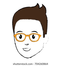 young man head avatar character