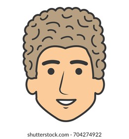 young man head avatar character