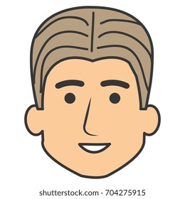 young man head avatar character