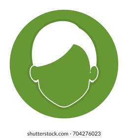 young man head avatar character