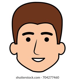 young man head avatar character