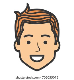 young man head avatar character
