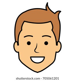 young man head avatar character