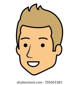 young man head avatar character