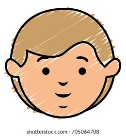 young man head avatar character