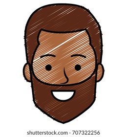 young man head avatar character
