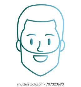 young man head avatar character