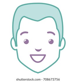 young man head avatar character