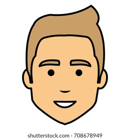 young man head avatar character