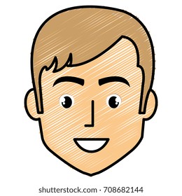 young man head avatar character