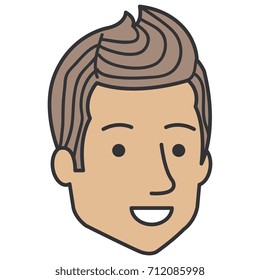 young man head avatar character