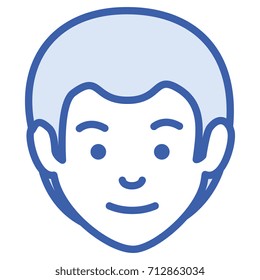 young man head avatar character