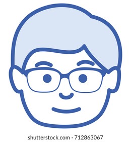 young man head avatar character