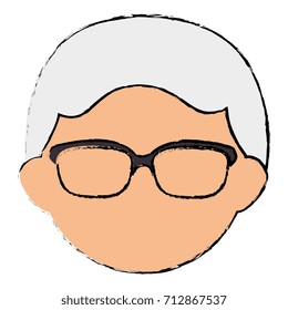 young man head avatar character