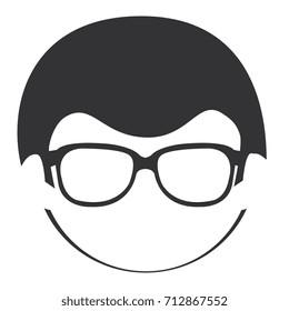 young man head avatar character