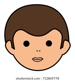 young man head avatar character