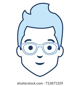 young man head avatar character
