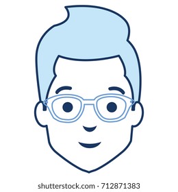 young man head avatar character