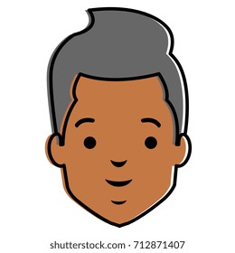young man head avatar character
