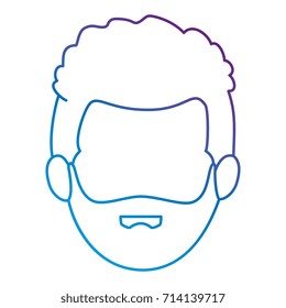 young man head avatar character