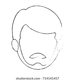 young man head avatar character