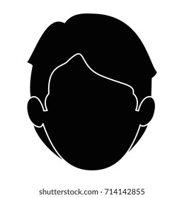 young man head avatar character