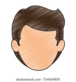 young man head avatar character