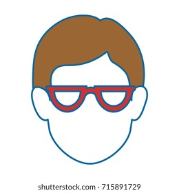 young man head avatar character
