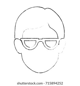young man head avatar character