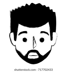 young man head avatar character