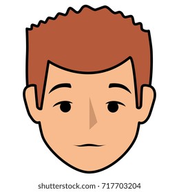 young man head avatar character