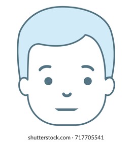 young man head avatar character