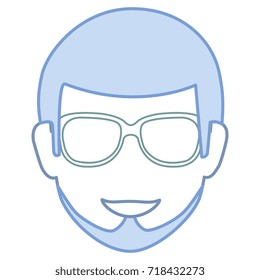 young man head avatar character