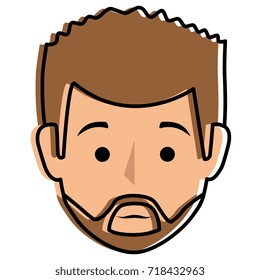 young man head avatar character