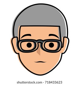 young man head avatar character
