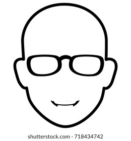 young man head avatar character