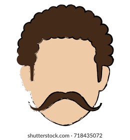 young man head avatar character