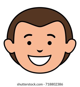 young man head avatar character
